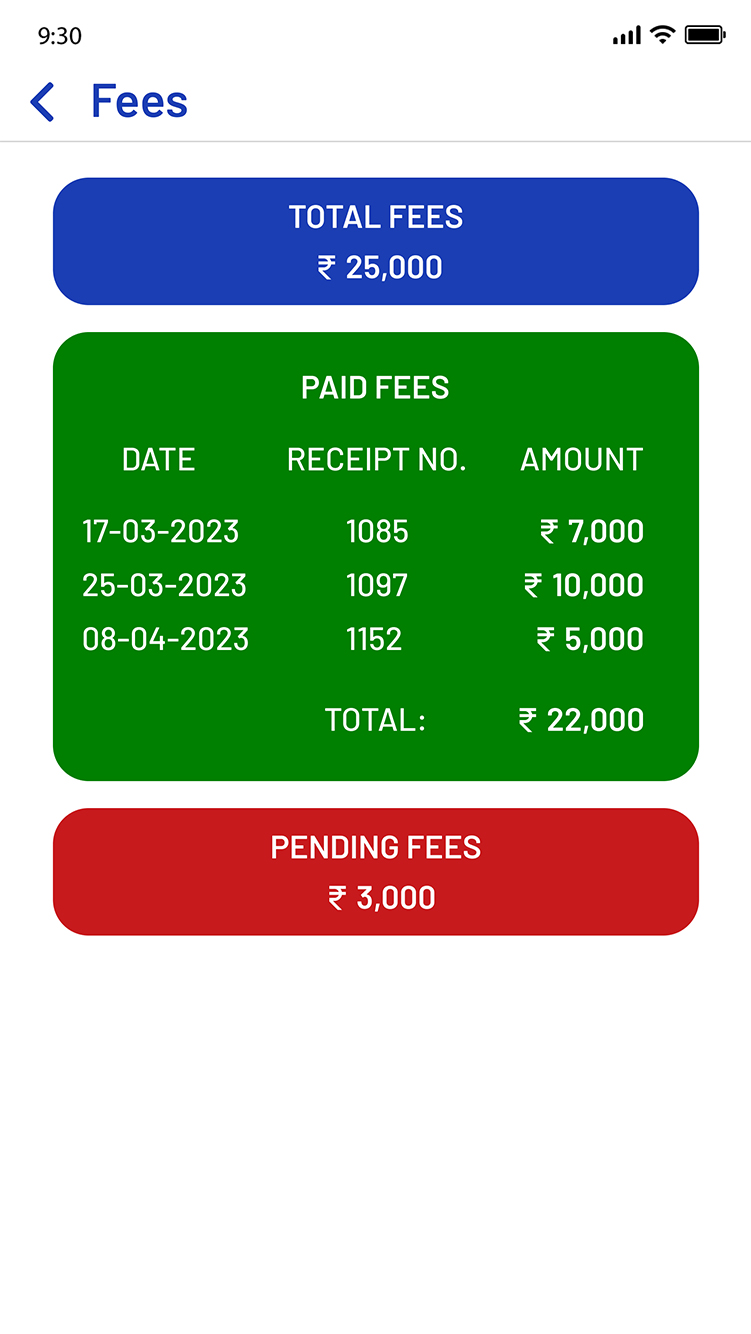 School Fees Records